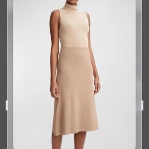 Vince Soft Sculpted Knee-Length Skirt in CASHEW Size M